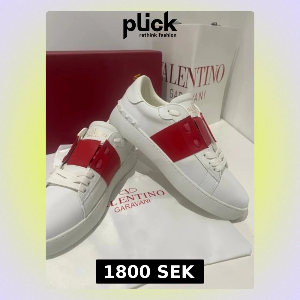 Valentino Garavani Open Sneakers Vit/Röd