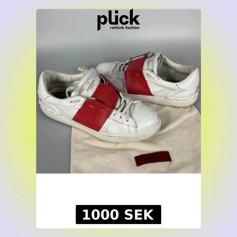 Valentino Open Sneakers Vit/Röd