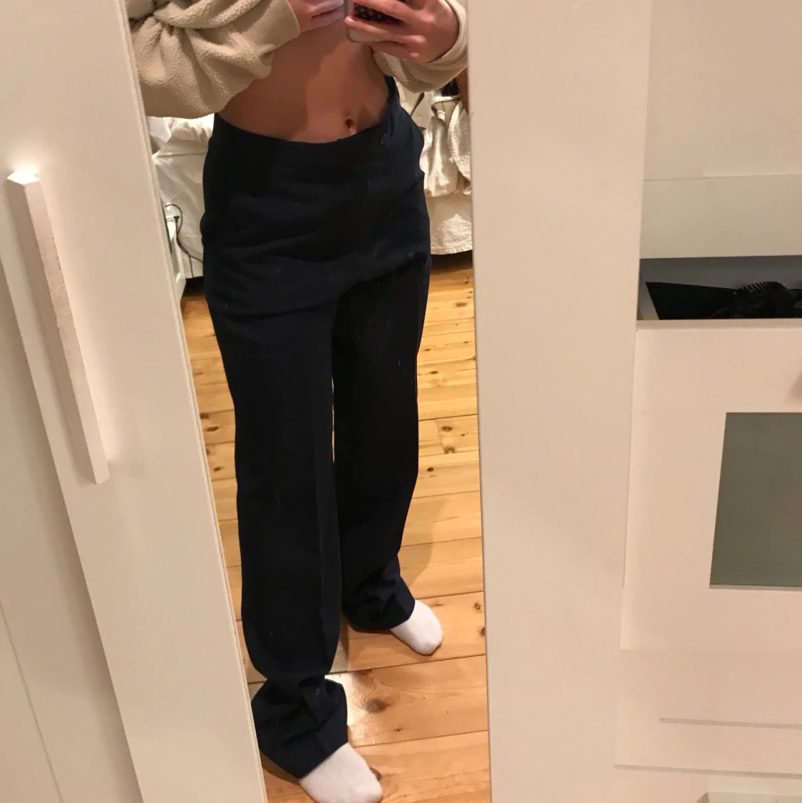 Lågmidjade kostymbyxor