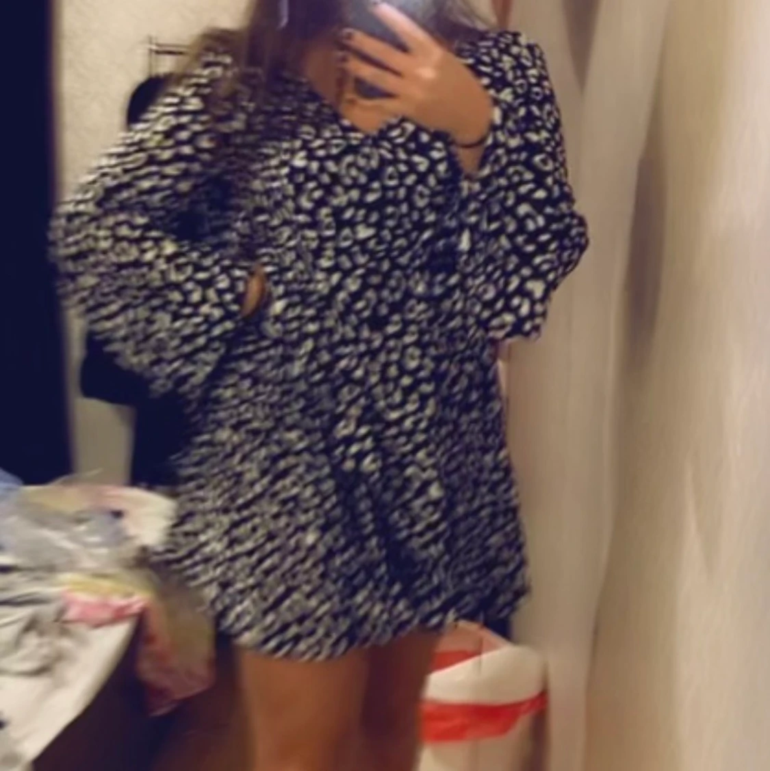 Leopardmönstrad klänning - 91