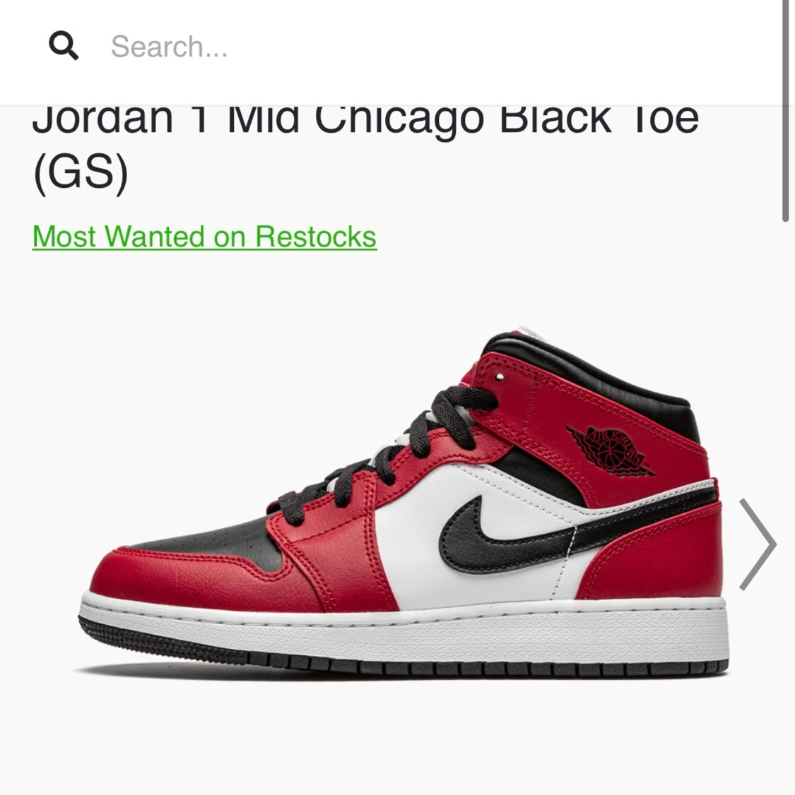 Jordan 1 mid Chicago black toe 