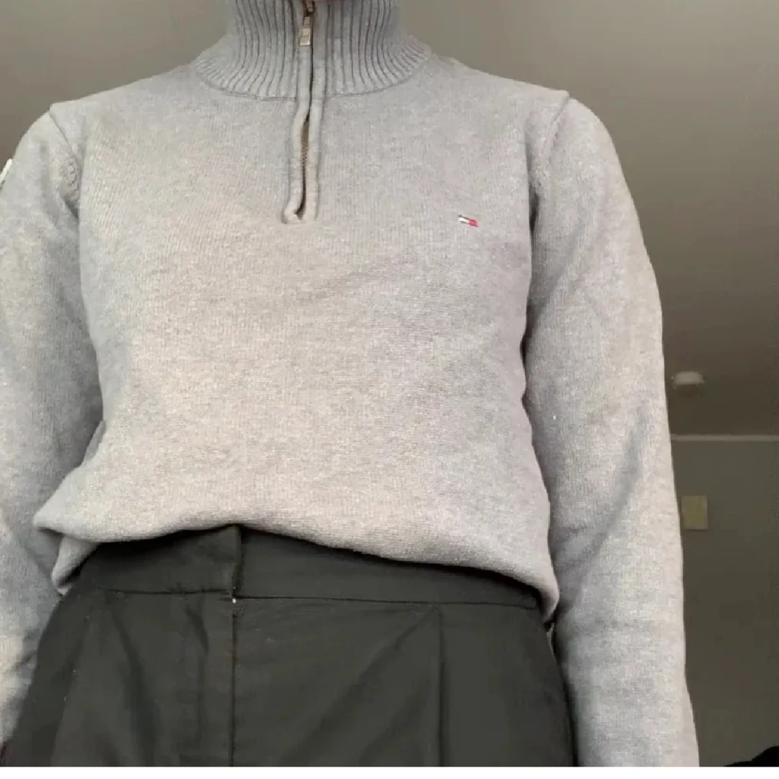 Grå Hilfiger half zip