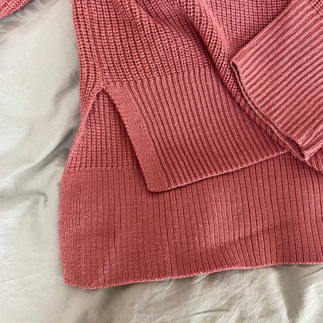 gammelrosa stickad polotröja - 91