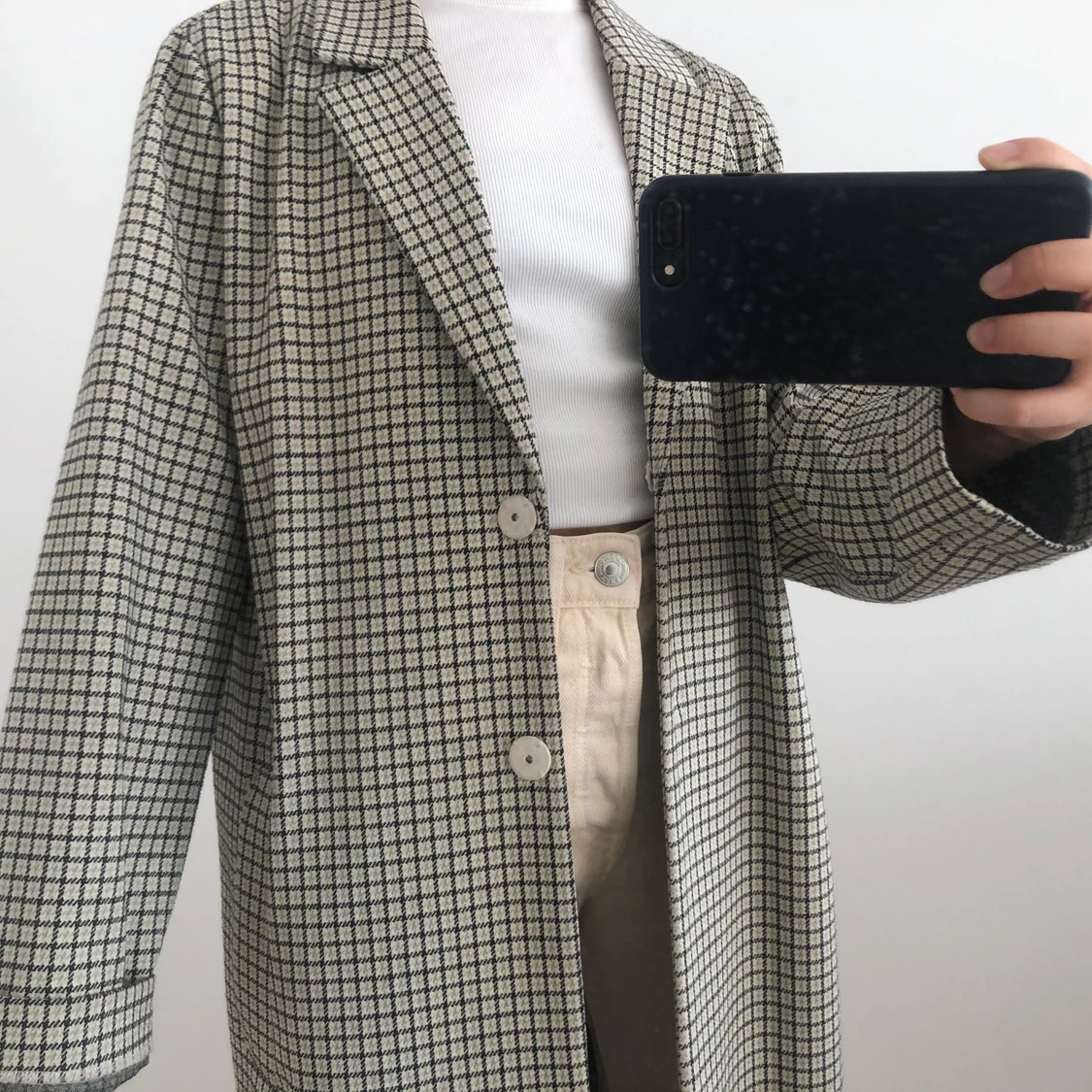 Rutig vårkappa - 90