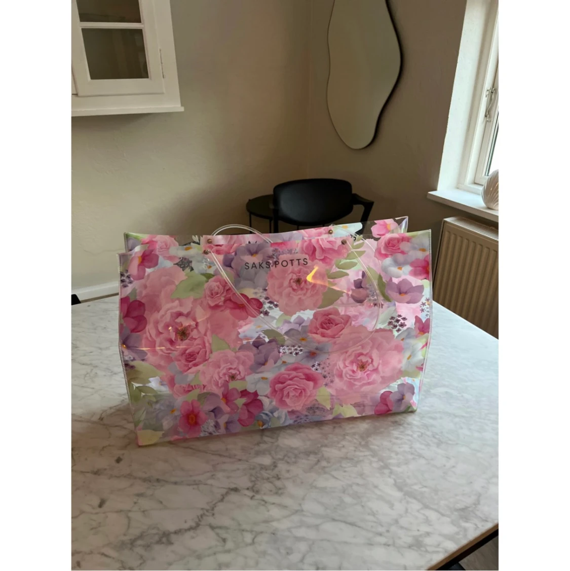 SAKS POTTS blommig väska plast rosa - 90