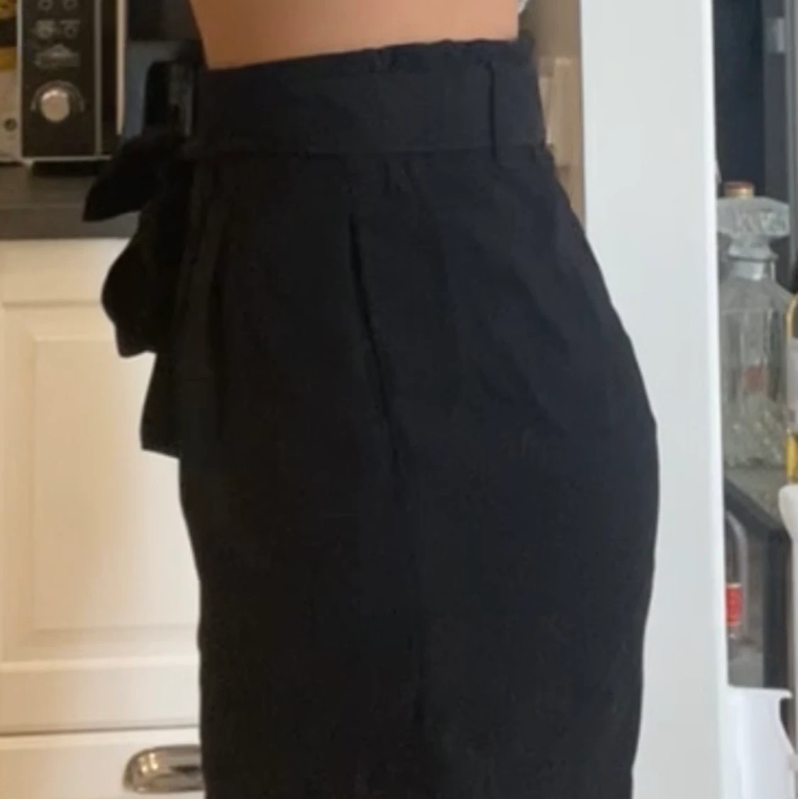 Svarta tygshorts - 90