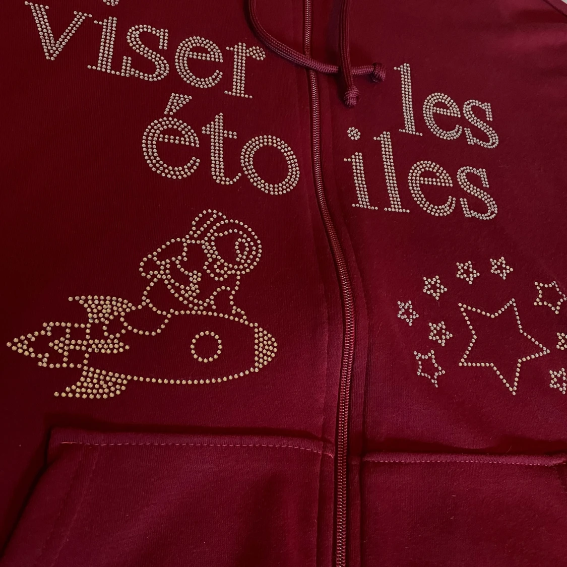 Rhinestone zip hoodie - 90