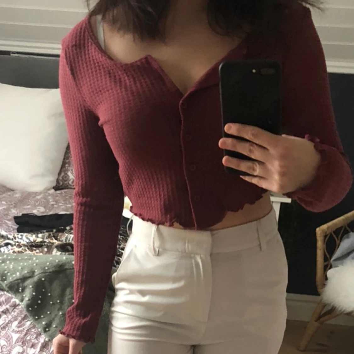 Vinröd Topp SheIn - 91