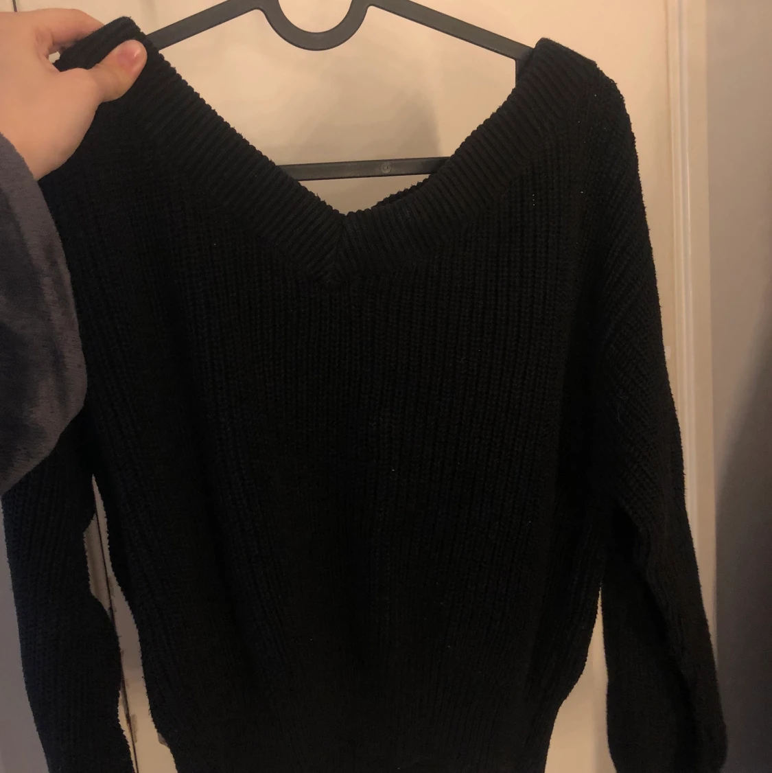 Stickad of shoulder tröja! - 90