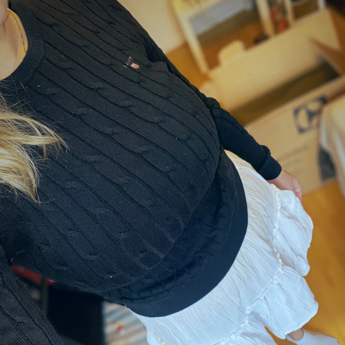 Kabelstickad Gant Tröja strlk S