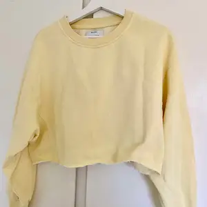 Färgen gör sig inte riktigt rättvis på bild men en så härlig gul croppad sweatshirt! Använd en del men i gott skick! ✨ Säljer för endast 80kr + frakt