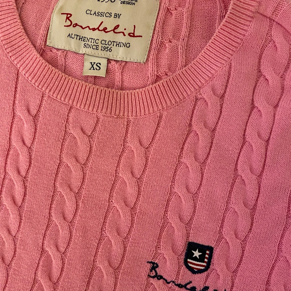 Rosa kabelsktickad Bondelid  - 91