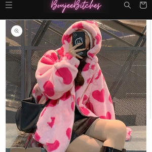 Love hearts jacket  - Fluffy soft heart printed jacket 