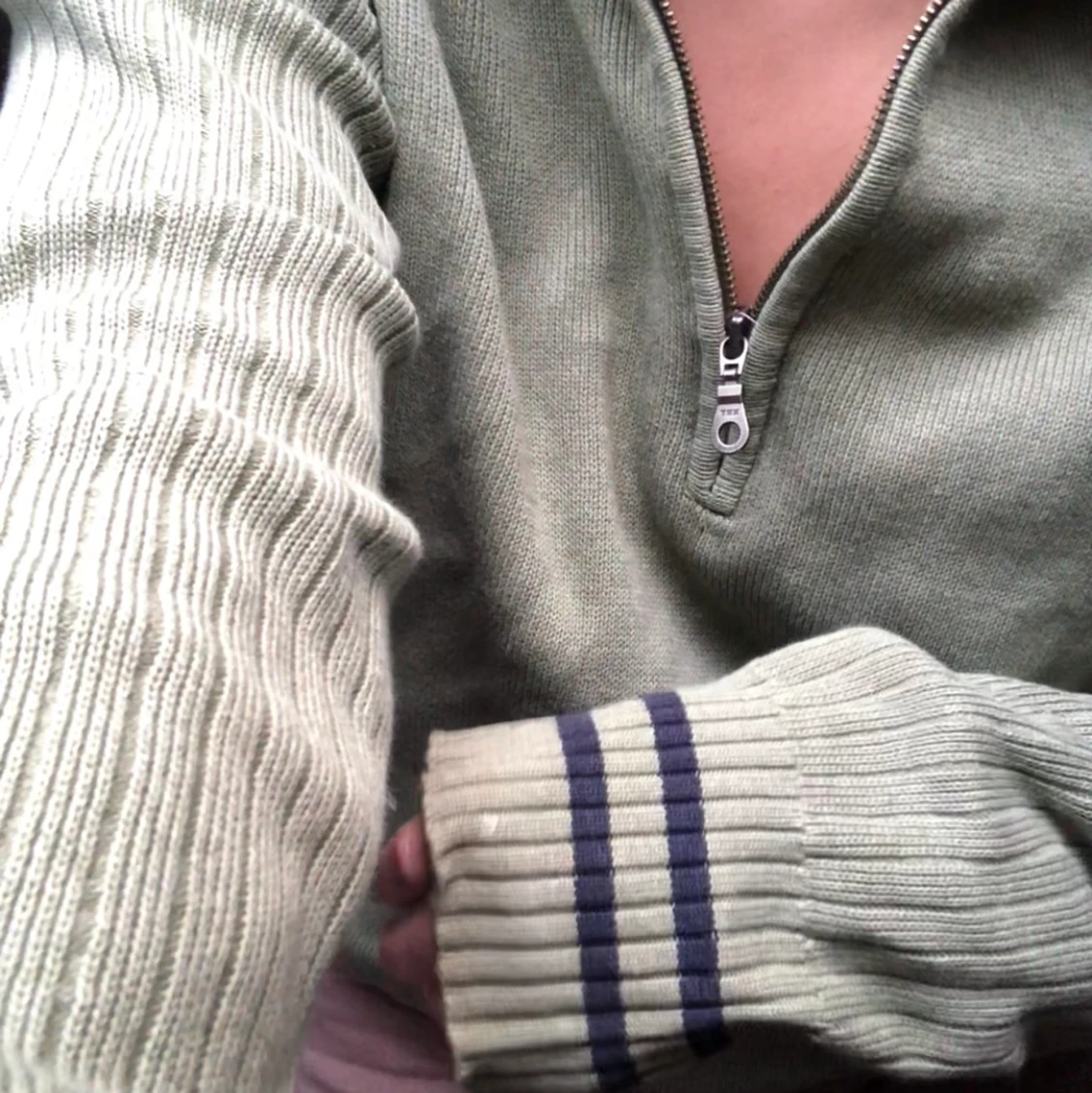 Grön pullover Oversized