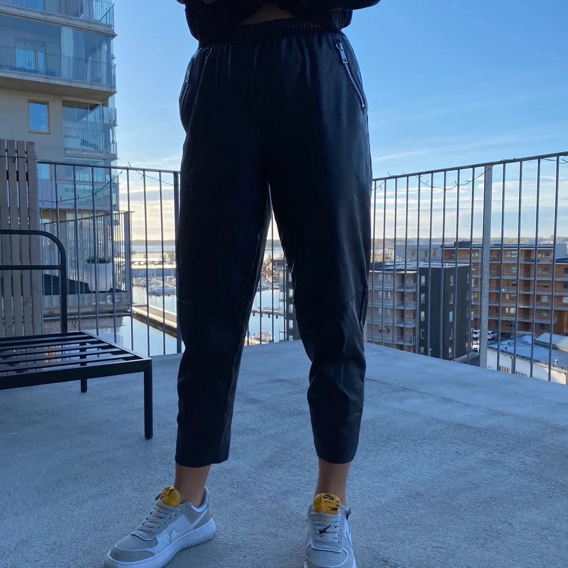 Faux Leather byxor - 90