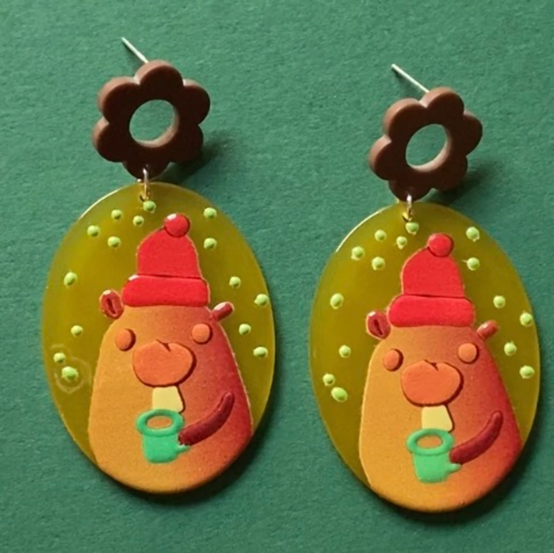 Ursöta örhängen 🍵🍵 - 90