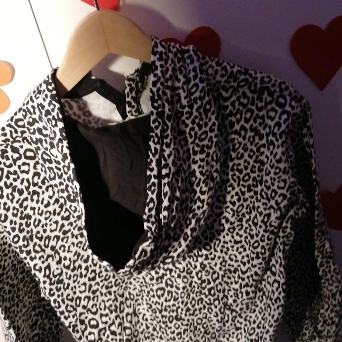 Leopardfärgad zip-hoodie  - 91