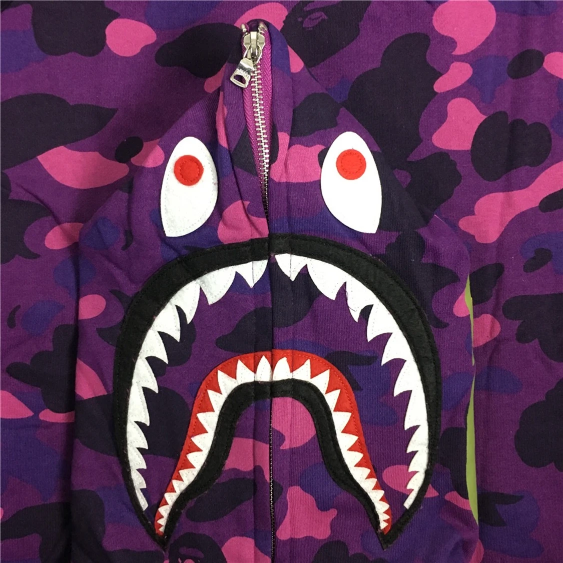 BAPE Color Camo Shark Full Zip Hoodie  - 90