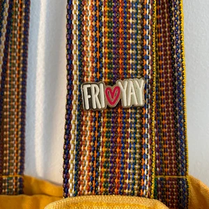 Fri❤️yay Enamel Pin - Friday Enamel Pin. Slightly tarnished on the back as seen in pictures. 