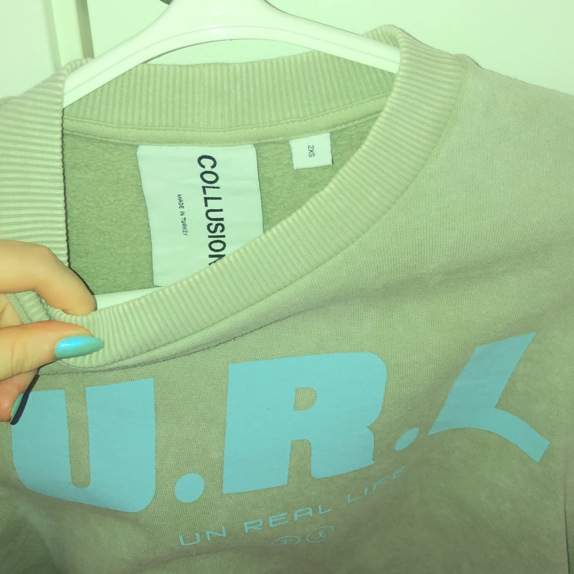 Grå Sweatshirt med tryck - 91