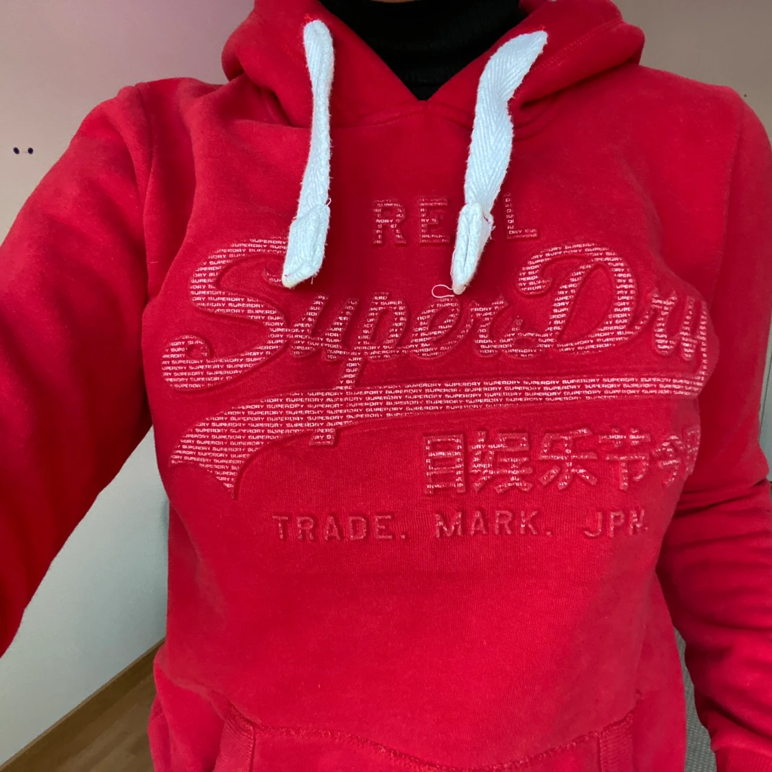 Superdyrt röd hoodie M