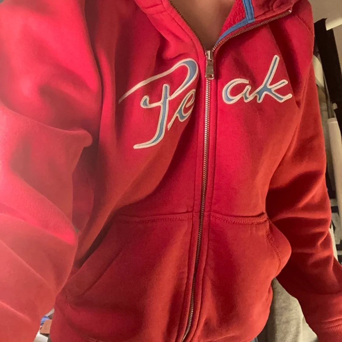 Hoodie med dragkedja