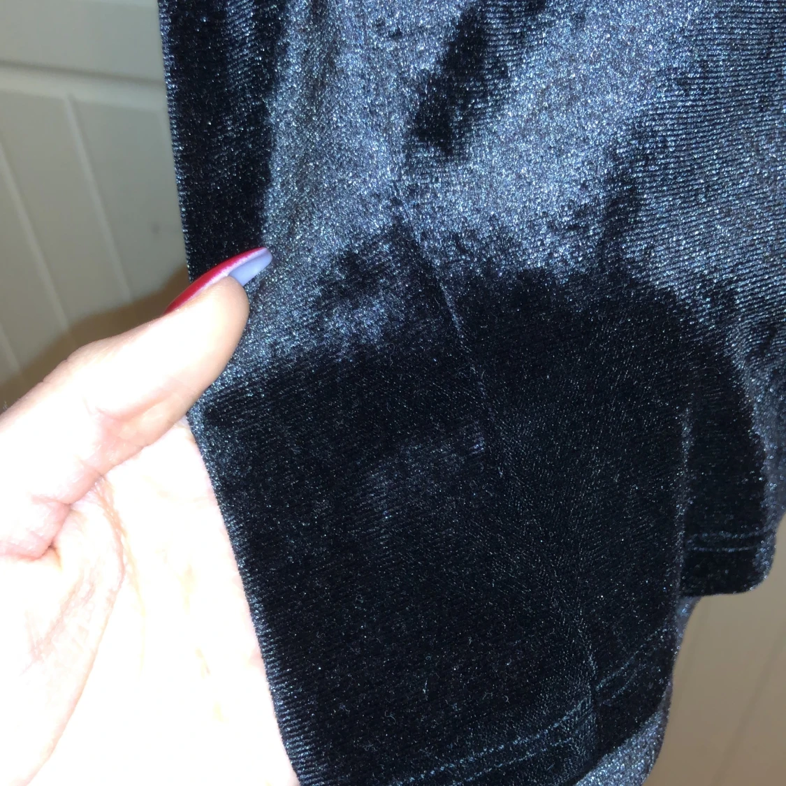 Svart sammet klänning  - 90