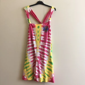 Retro byxdress Jamaica tiedye batik - Fin vintage byxdress i batik 