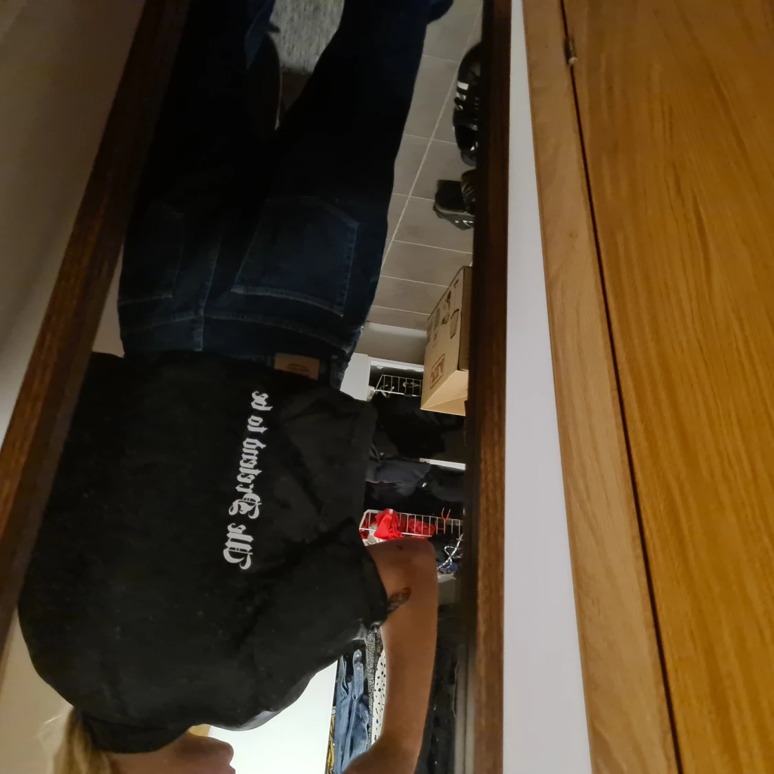 Svart "silkes" skjorta  - 91