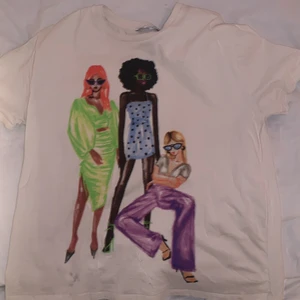 Tshirt den zara  - Säljer denna coola T-shirten från zara. Använd ett fåtalgånger. T-shirten är i strl M. Om man kollar på andra bilden finns det en liten fläck som knappt syns. Skriv privat för att se mer bilder på plagget.💓