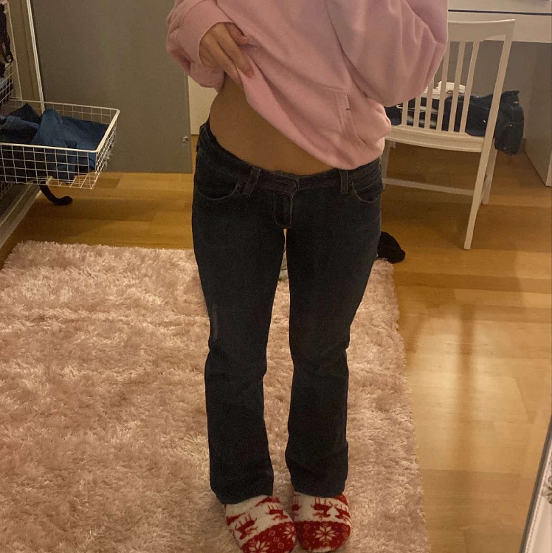 lågmidjade jeans - 90