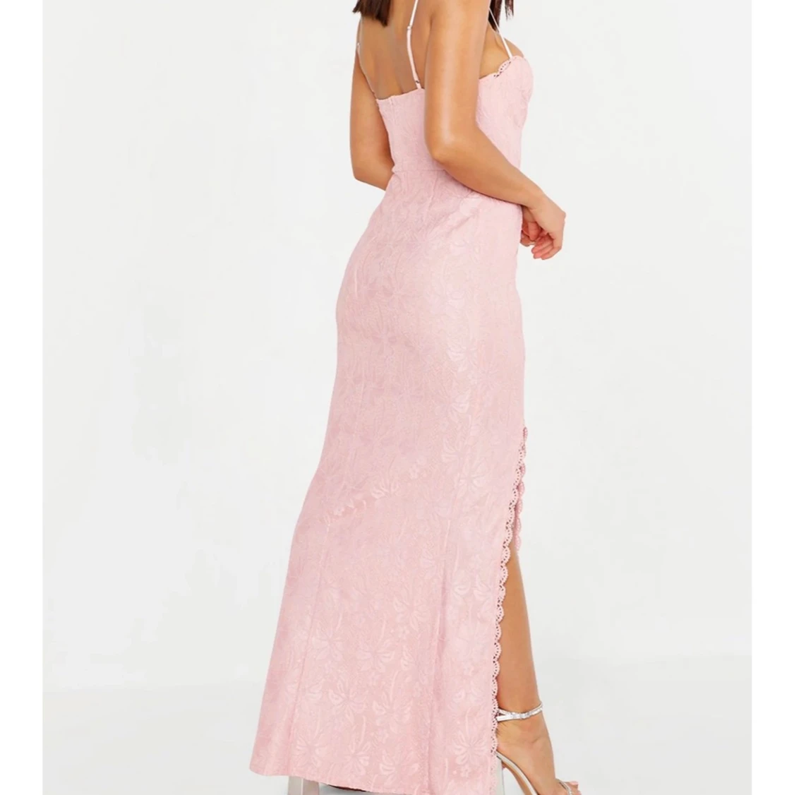 Rosa lång klänning  - 90