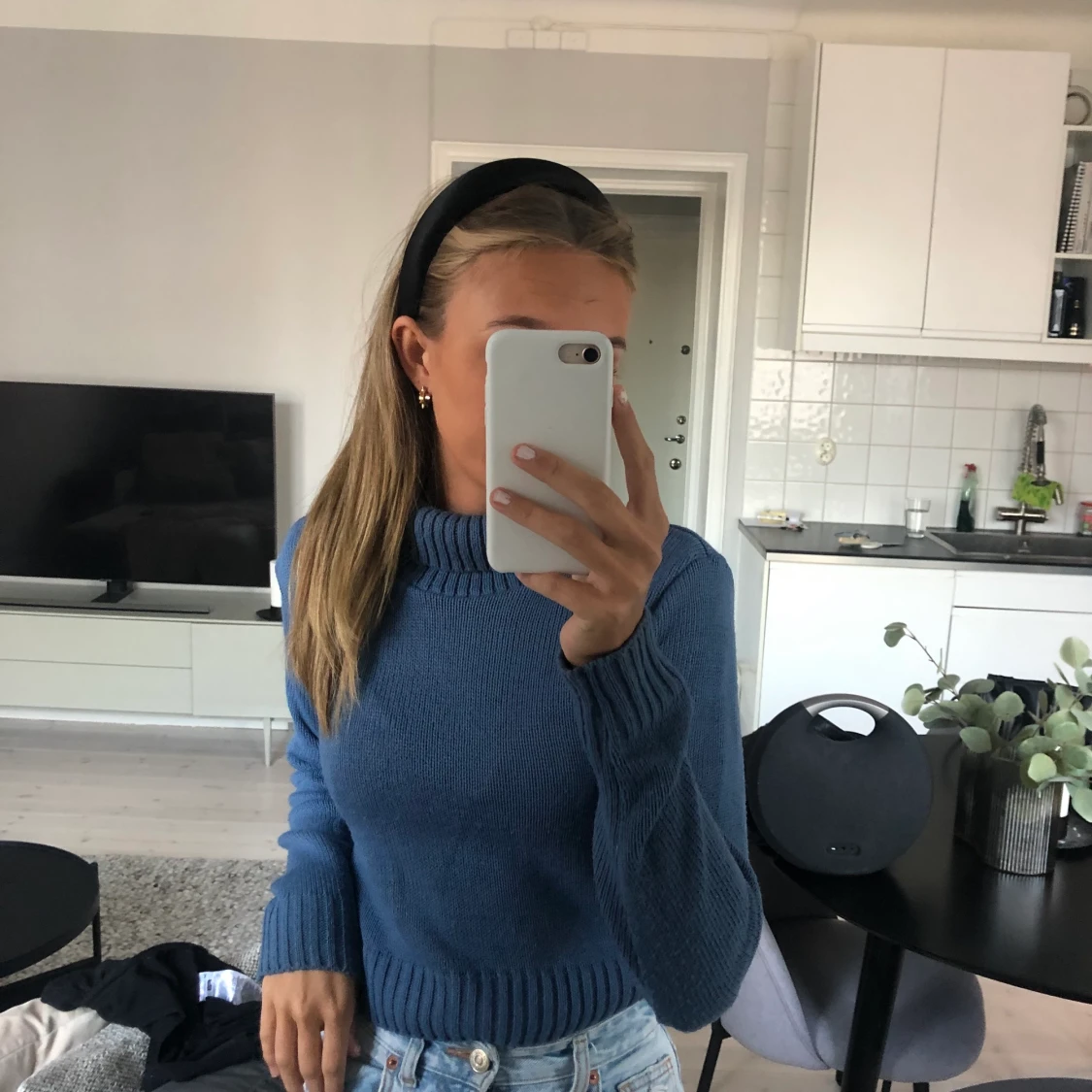 Blå polotröja - 90