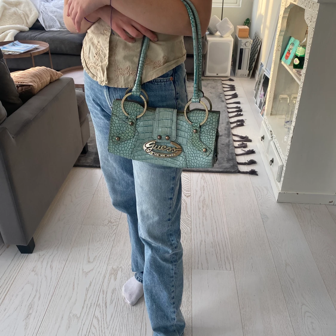 snygg vintage guess väska - 90