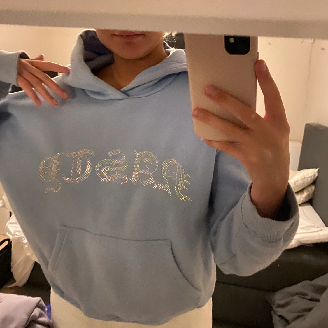 Blå Hidden Cult hoodie - 90