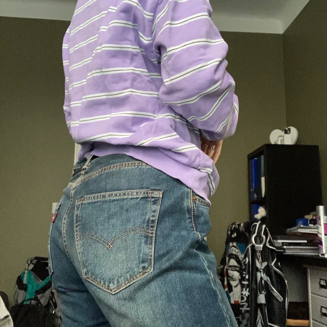 Pastellila tjocktröja - 90