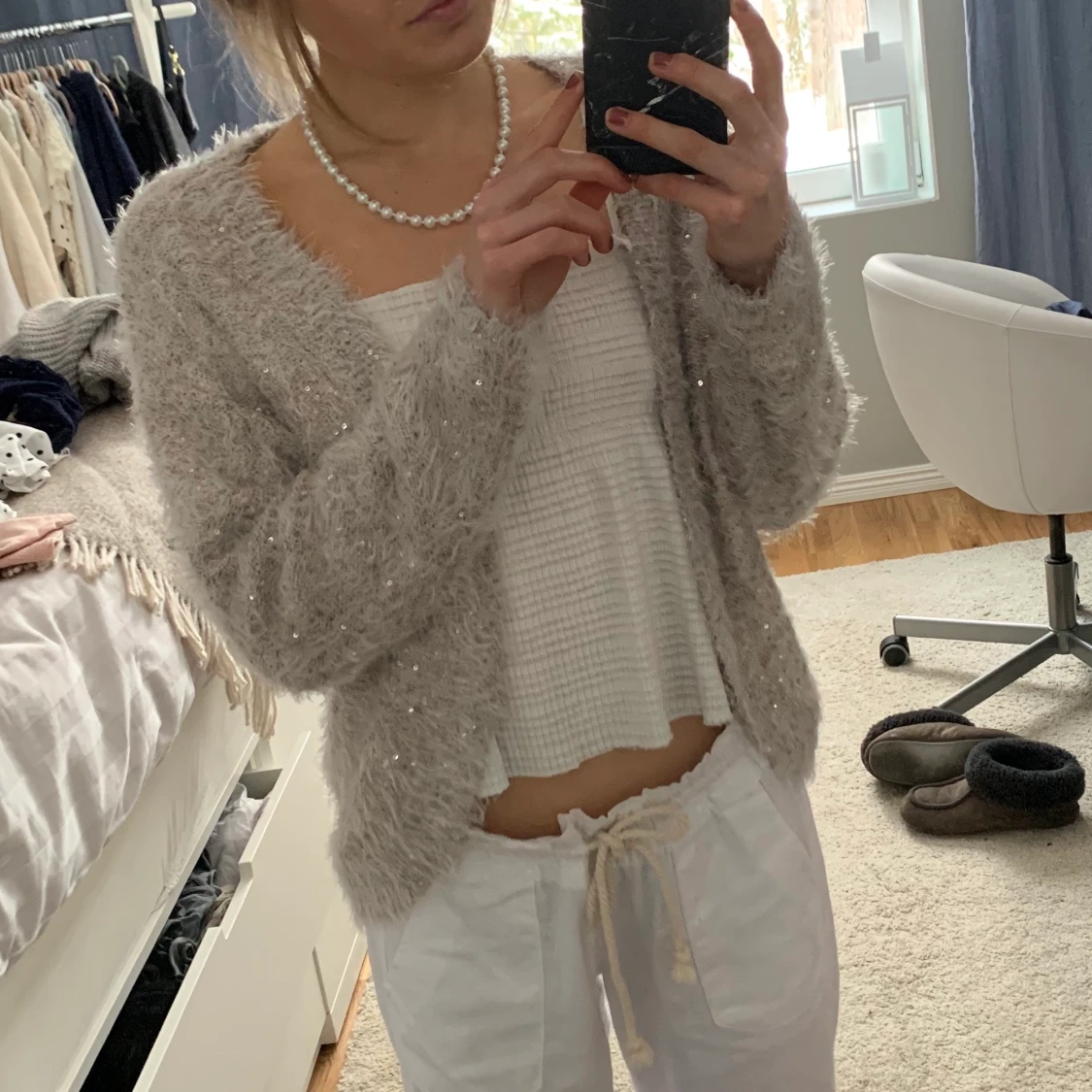 Riktigt ball glittrig kofta - 91