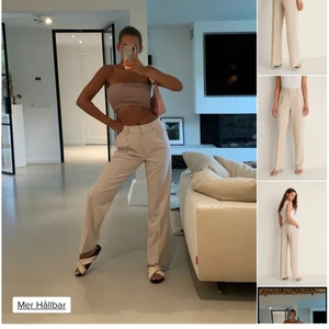 Kostymbyxor - Snygga beiga kostymbyxor som inte längre kommer till användning🥰skriv för fler bilder