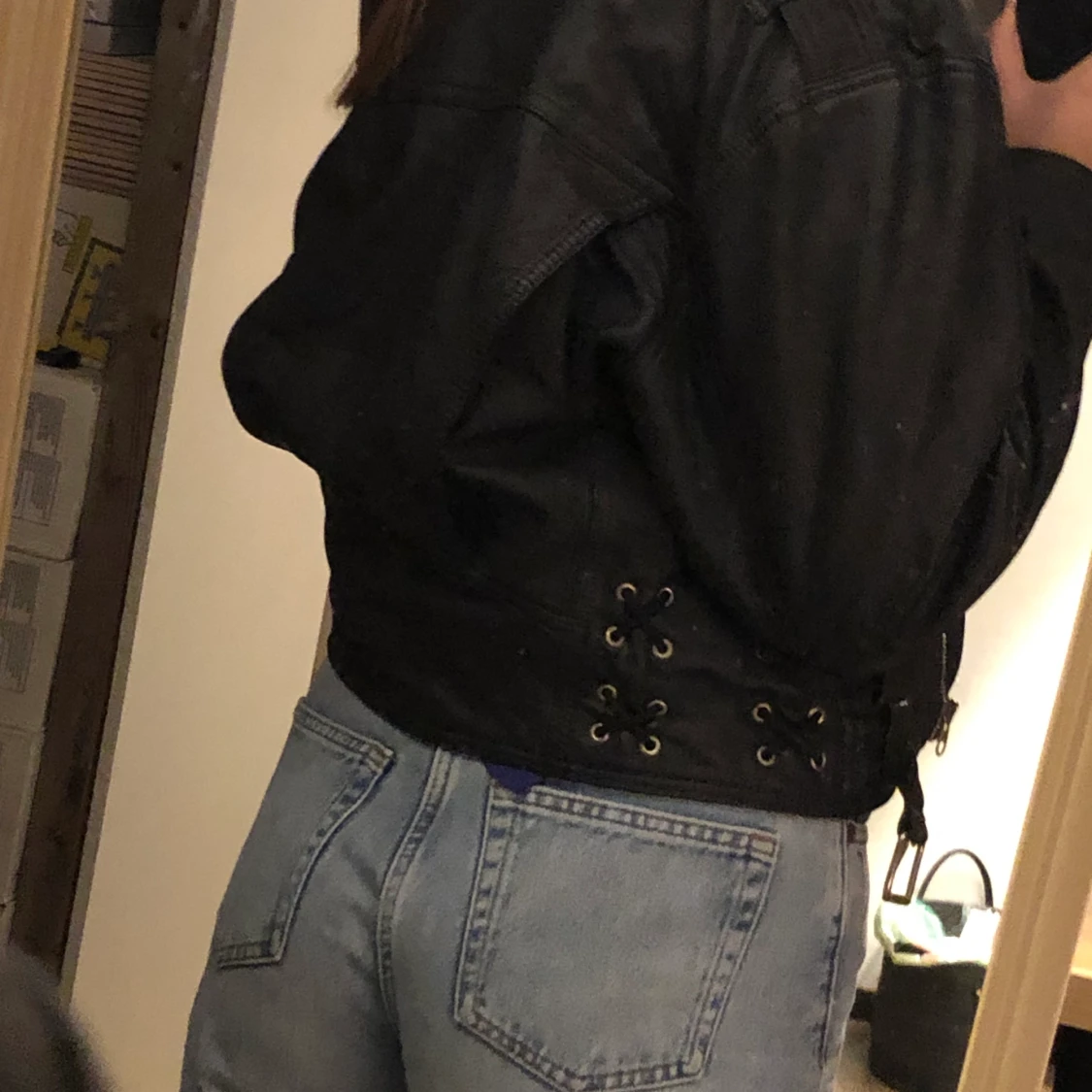 vintage skinnjacka  - 90