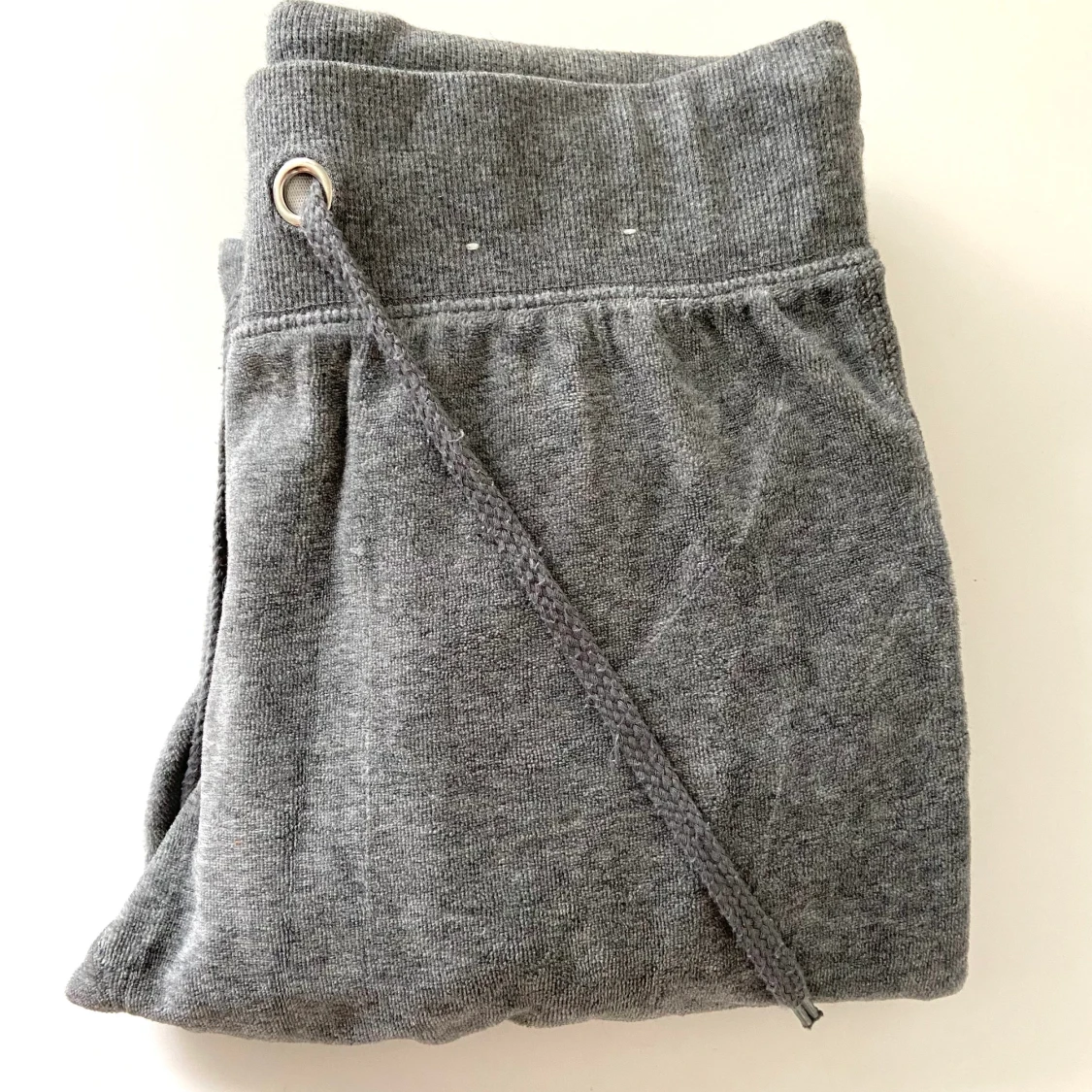 Grå Velour mjukisbyxor