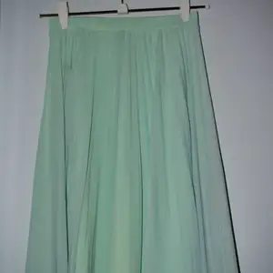 Turkos plisserad kjol från Bershka, medellängd. Köpt för två år sedan, dock fortfarande bra skick då den inte har använts så värst mycket. Fin färg med fina veck. I storlek M men har bra strech. Pris kan diskuteras !! 