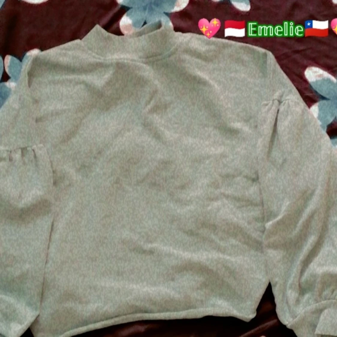 Sweatshirt i färgen turkos eller grön blå - 90