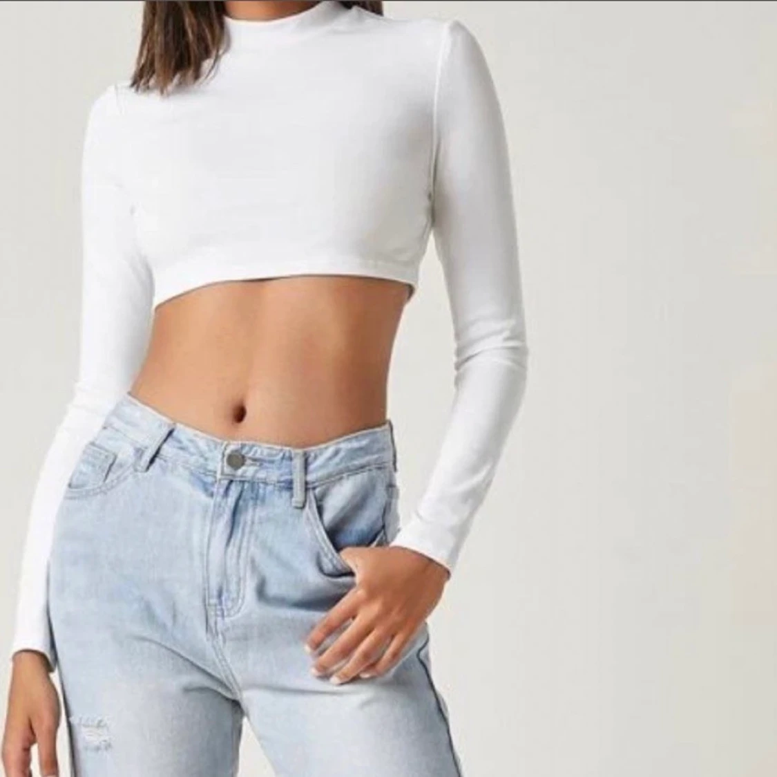 Vit långärmad  - 91