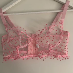Spets bh med hjärtan - Super söt mesh bh från shein i storlek M aldrig anvönd för att den tyvär är för liten!💓 uppskattad storlek är A/B kupa