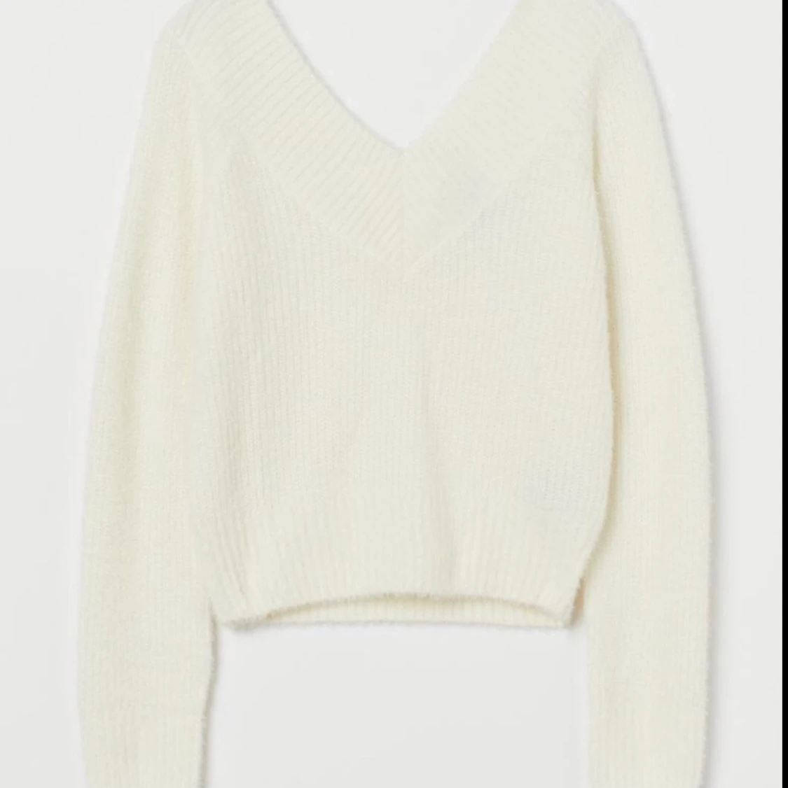 Vit v-ringad tröja från HM - 91