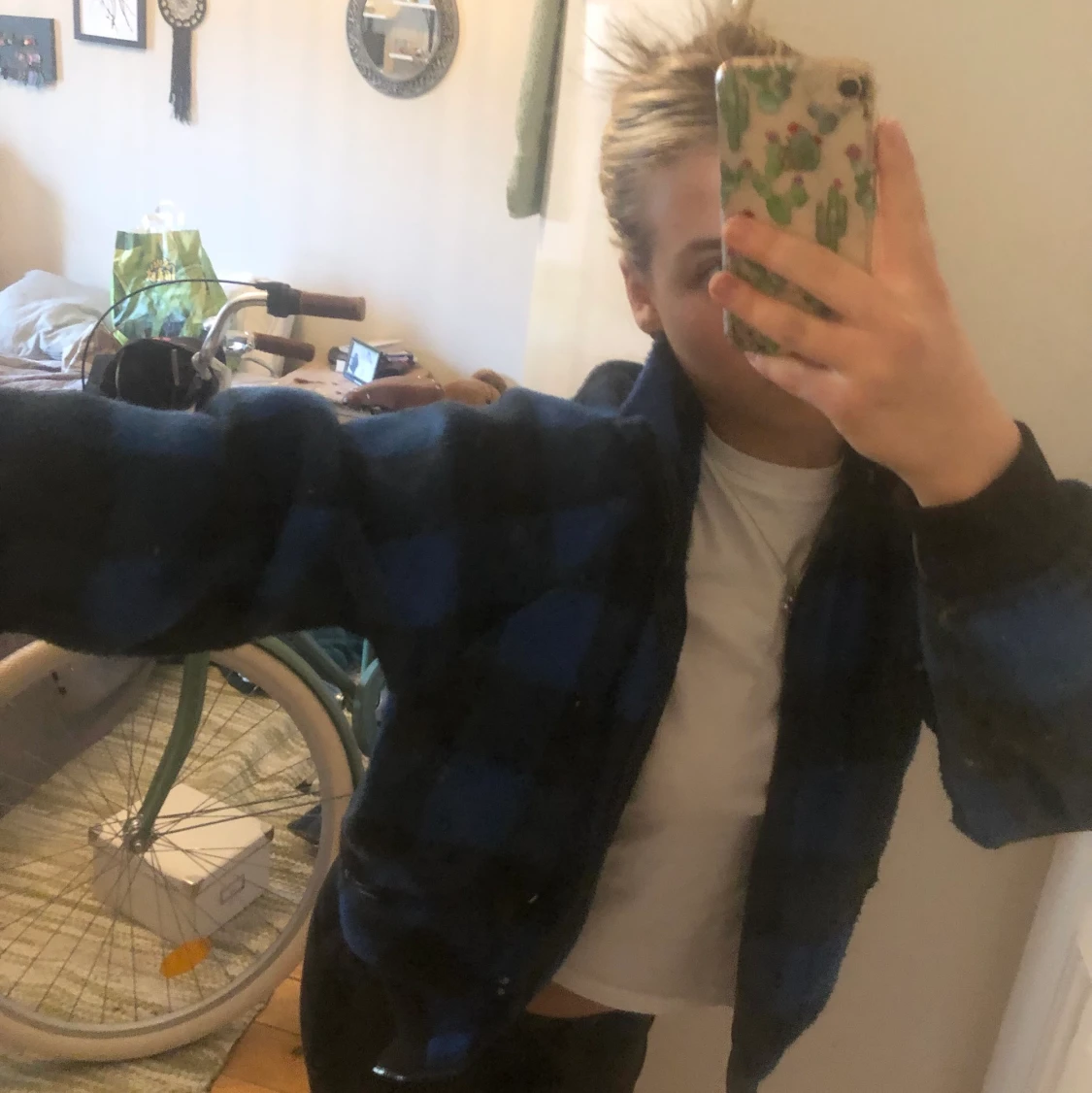 Blå-svart rutig jacka💙🖤 - 90