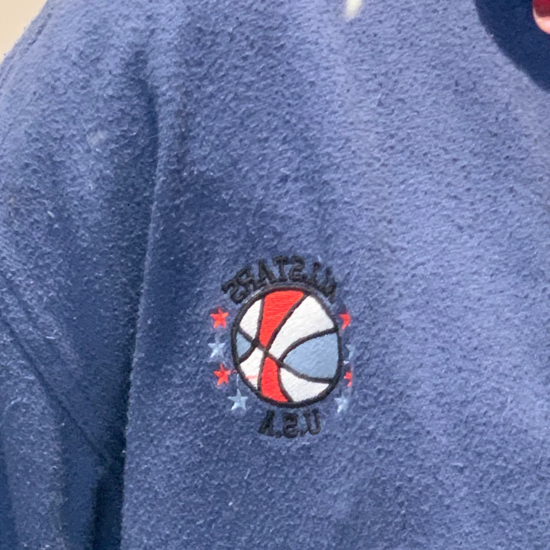 Marinblå skjorta i tjockt tyg - 90