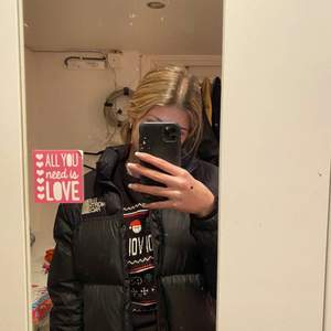 Denna north face jacka i ok skick! Buda privat! Den är i barnstorlek L men vanlig storlek en S/M