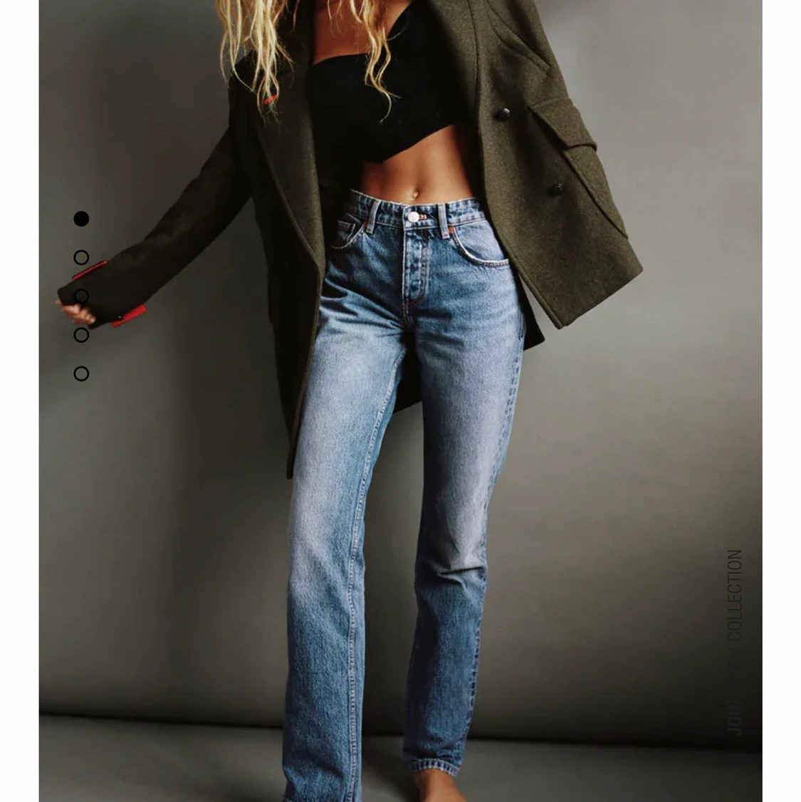 Zara midrise straightleg jeans