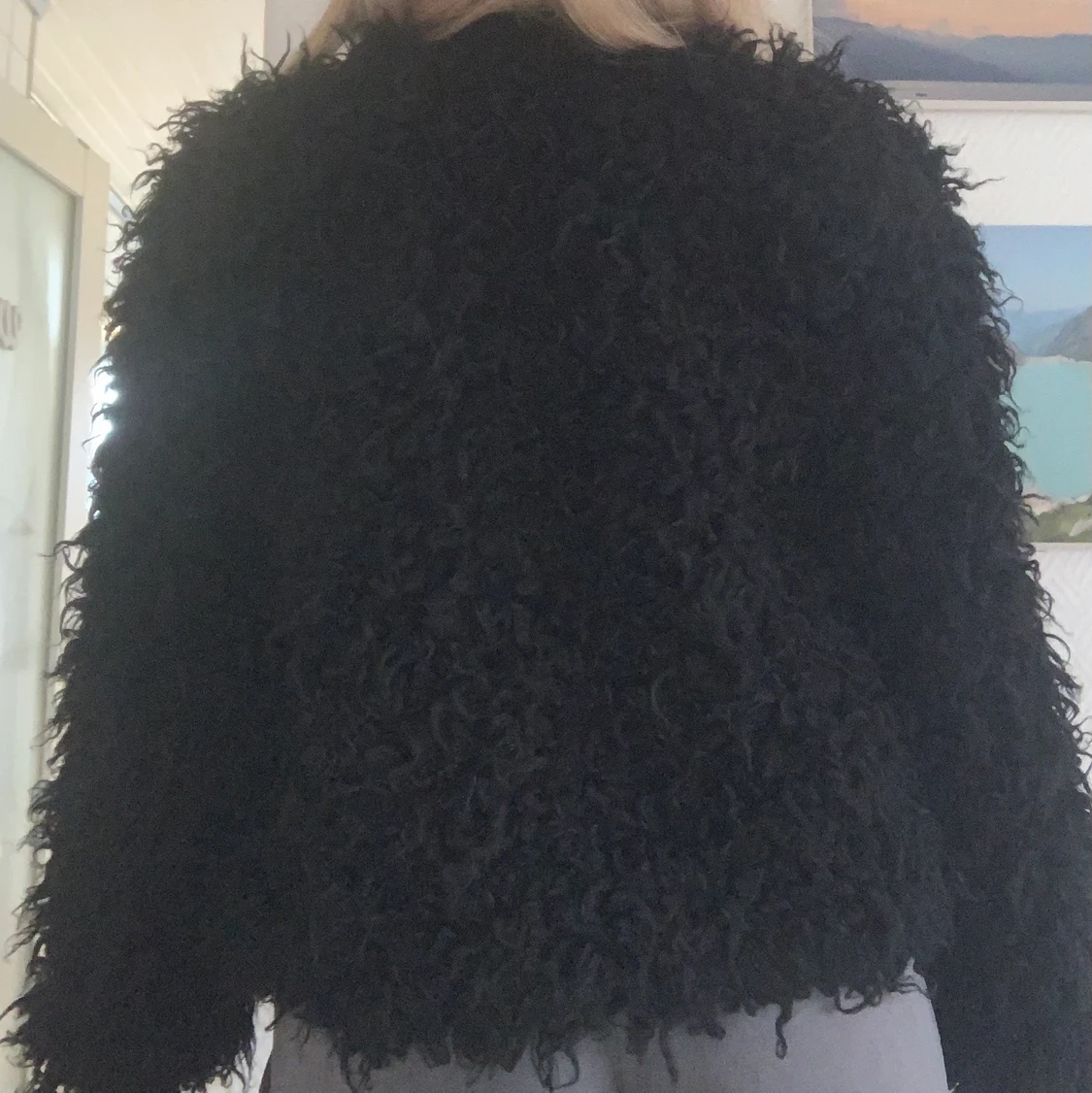 Fluffig pälsjacka  - 90